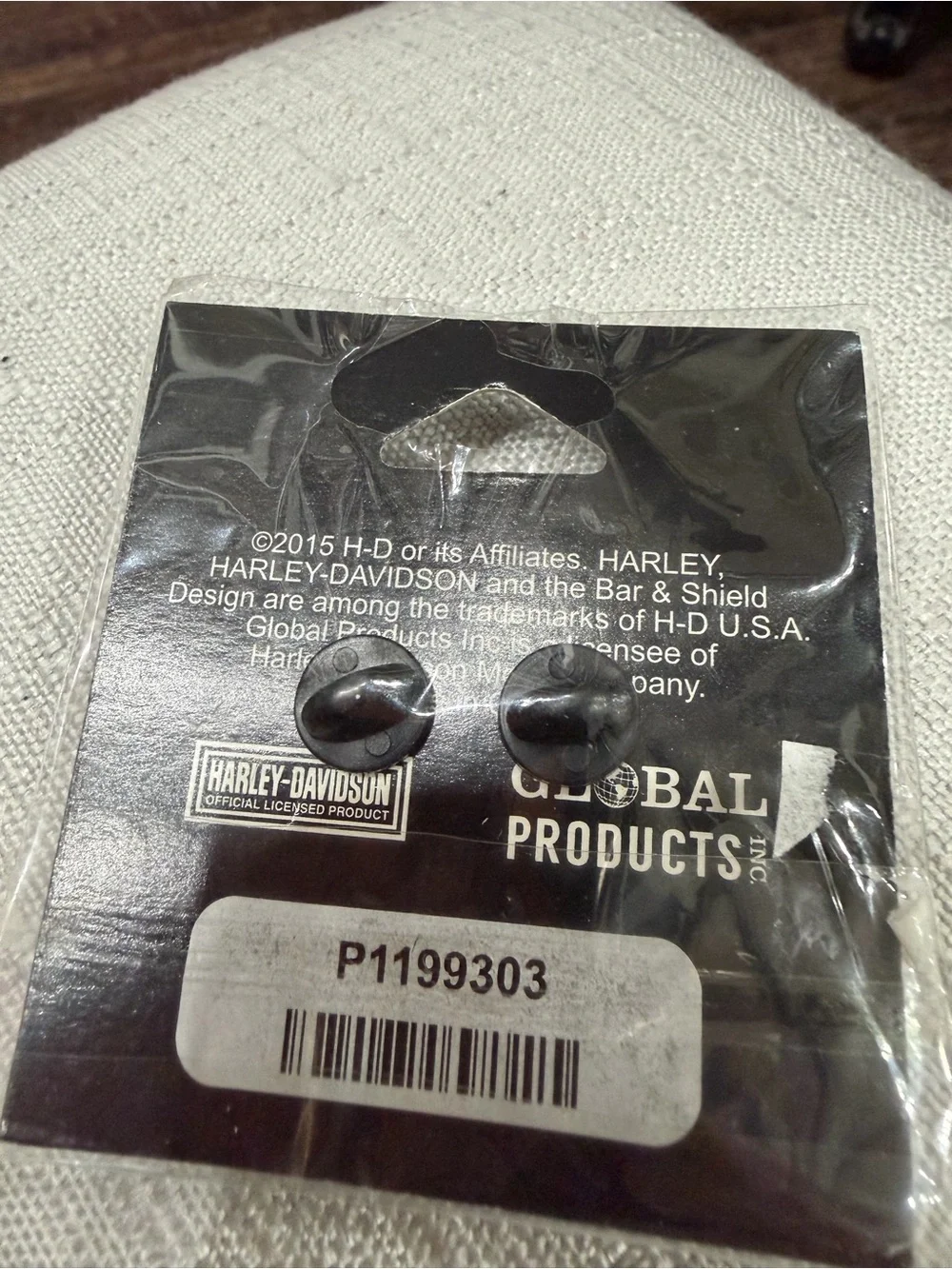 Harley-Davidson Black Skull pin with Faceted Stones